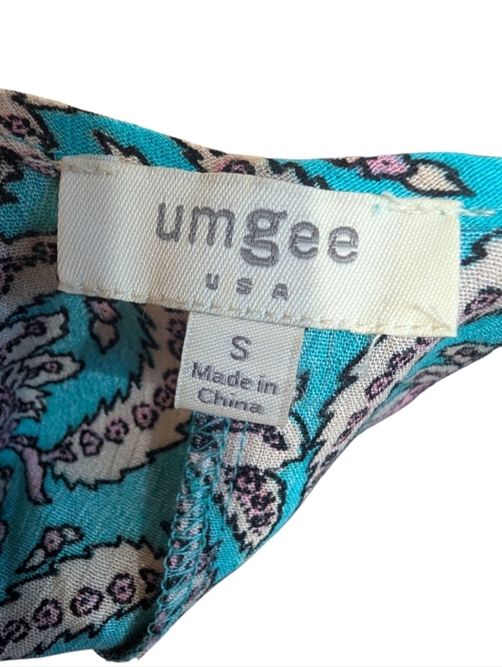 Umgee USA Lace Trim Boho Tank Top | Paisley Print Flowy Tunic Small - Picture 5 of 7